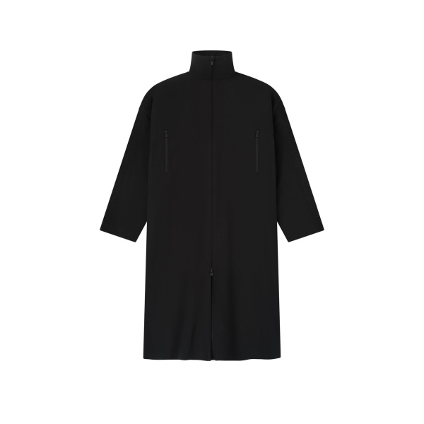 Fear of God Essentials Active Trace Full Length Trench in Vintage Black | Coveti