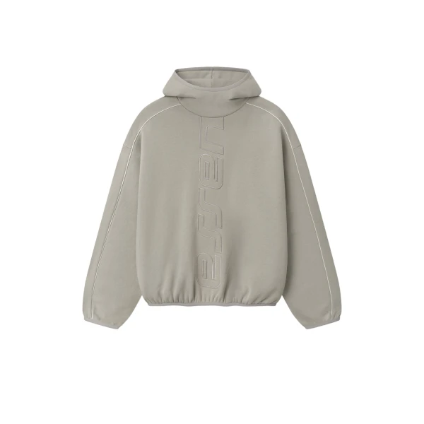 Fear of God Essentials Active Trace Modern Fleece Hoodie in Seal | Coveti