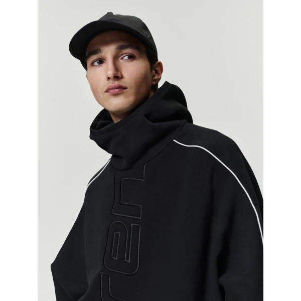 Fear of God Essentials Active Trace Modern Fleece Hoodie in Vintage Black | Sweatshirts | Coveti