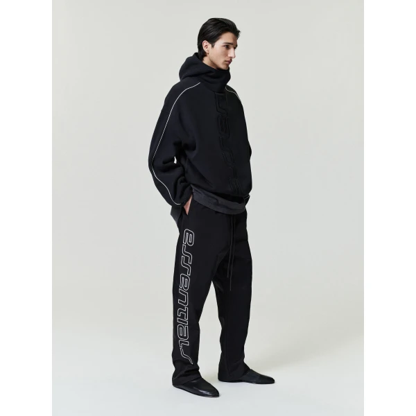 Fear of God Essentials Active Trace Modern Fleece Hoodie in Vintage Black | Sweatshirts | Coveti