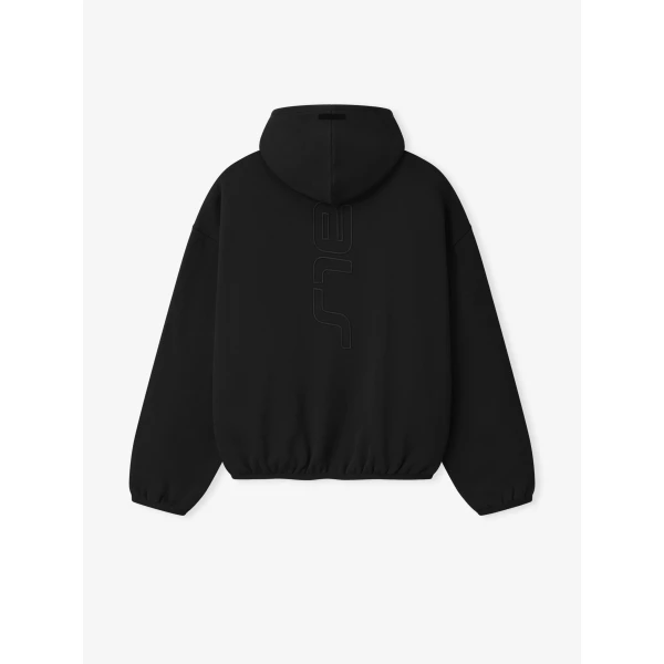 Fear of God Essentials Active Trace Modern Fleece Hoodie in Vintage Black | Sweatshirts | Coveti