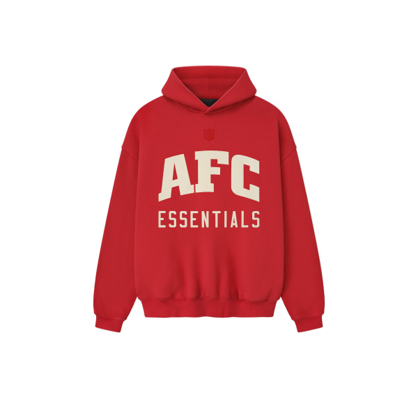 Fear of God Essentials American Sport Hoodie in Red | Coveti