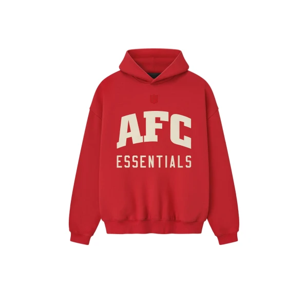 Fear of God Essentials American Sport Hoodie in Red | Coveti