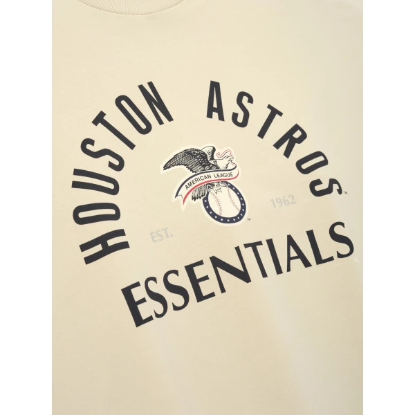 Fear of God Essentials Astros American League Merch Tee in Sandstone | T-shirts & vests | Coveti