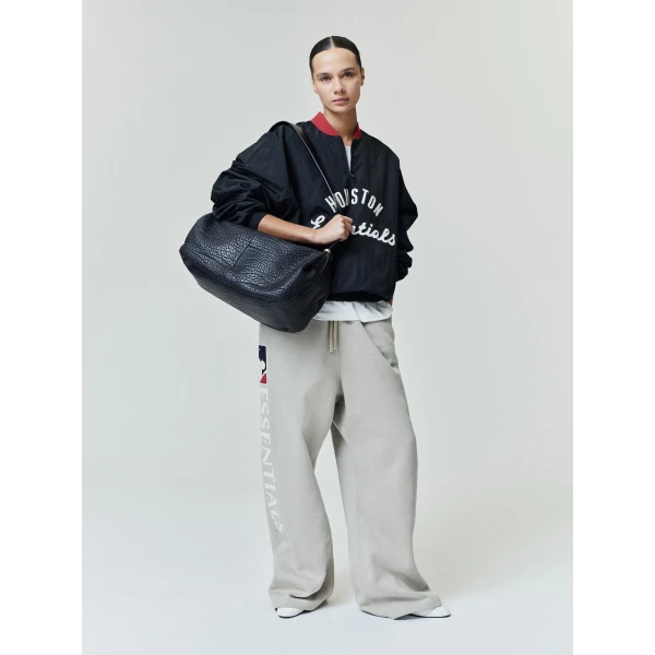 Fear of God Essentials Astros Half Zip Pullover in Black | Sweatshirts | Coveti
