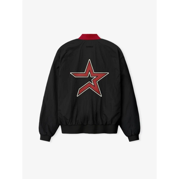 Fear of God Essentials Astros Half Zip Pullover in Black | Sweatshirts | Coveti