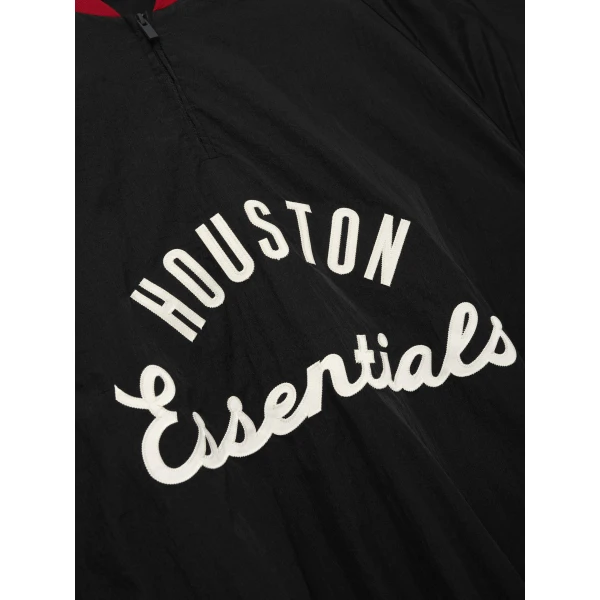 Fear of God Essentials Astros Half Zip Pullover in Black | Sweatshirts | Coveti