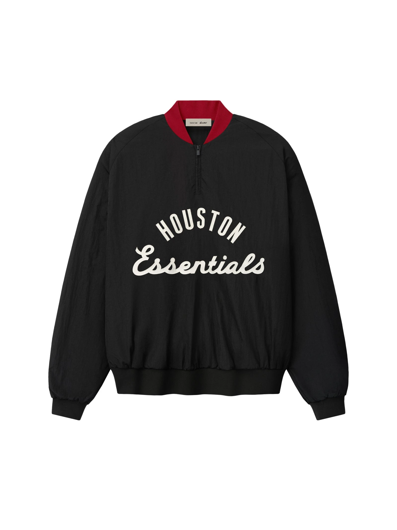 Fear of God Essentials Astros Half Zip Pullover in Black Fear of God Essentials Astros Half Zip Pullover in Black | Coveti