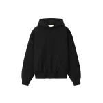 Fear of God Essentials Back Logo Classic Hoodie in Black | Coveti