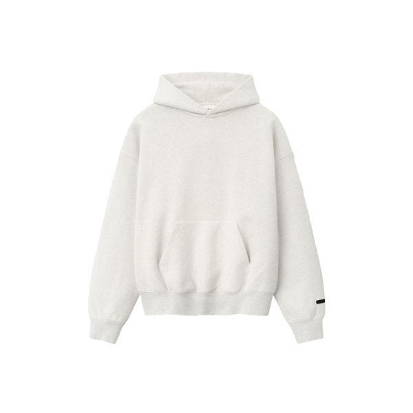 Fear of God Essentials Back Logo Classic Hoodie in Oatmeal Heather | Coveti