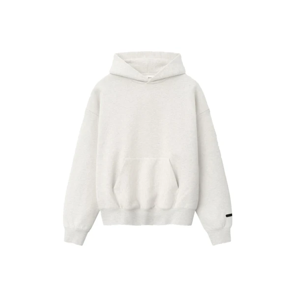 Fear of God Essentials Back Logo Classic Hoodie in Oatmeal Heather | Coveti