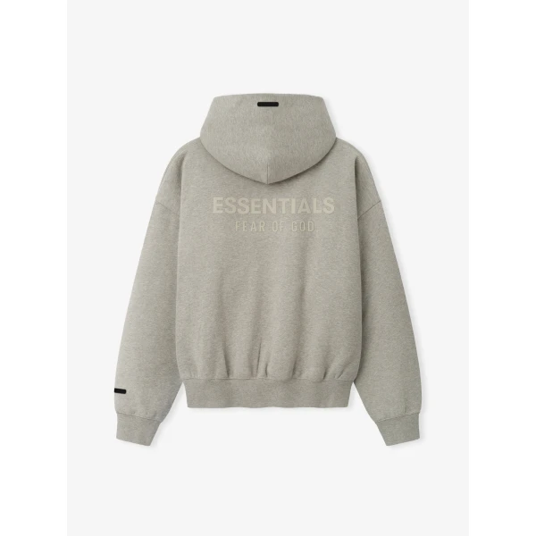 Fear of God Essentials Back Logo Classic Hoodie in Warm Heather | Sweatshirts | Coveti