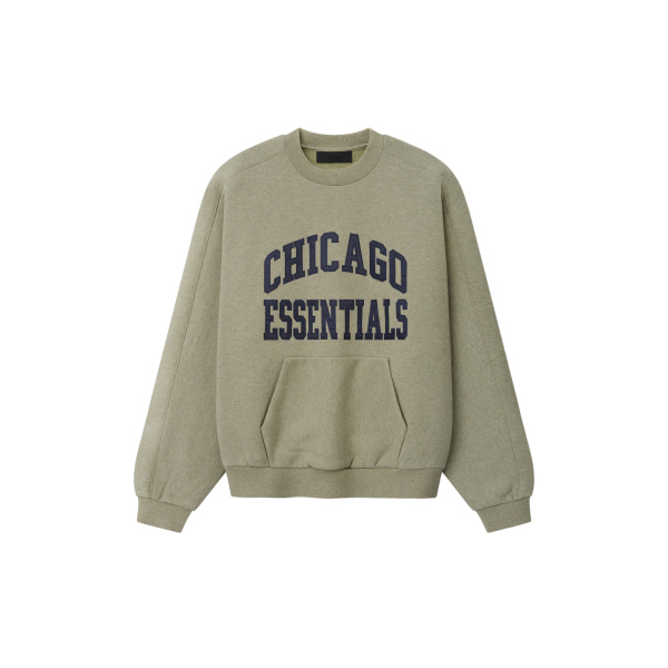 Fear of God Essentials Bears 90s Relaxed Crewneck in Seal Heather | Coveti