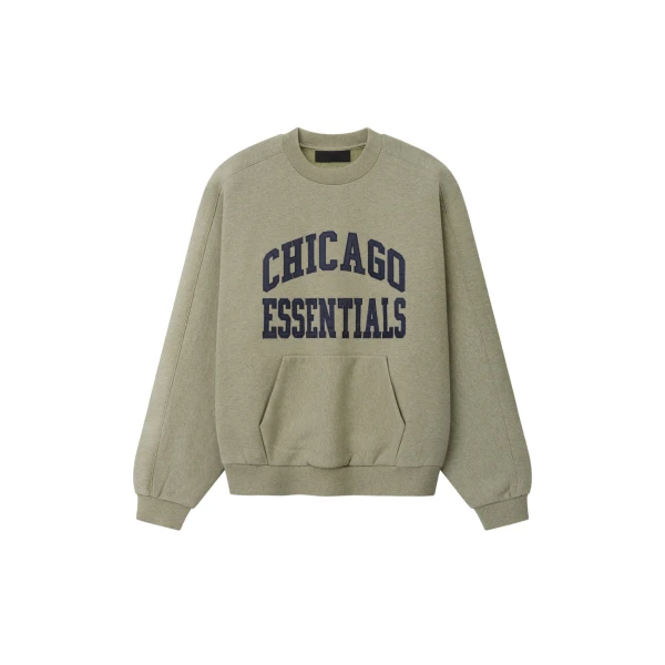 Fear of God Essentials Bears 90s Relaxed Crewneck in Seal Heather | Coveti