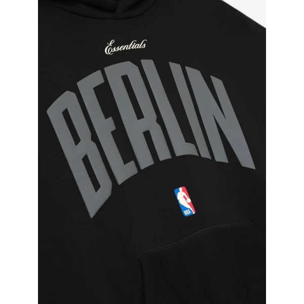 Fear of God Essentials Berlin 90s Hoodie in Black | Sweatshirts | Coveti