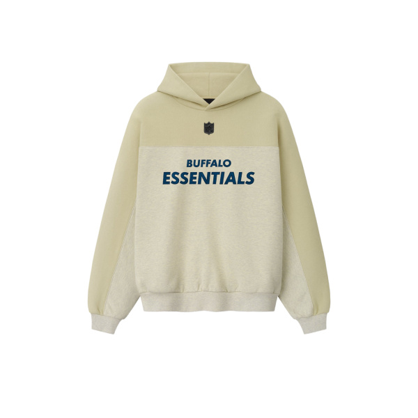 Fear of God Essentials Bills 90s Relaxed Hoodie in Vanilla Heather | Coveti