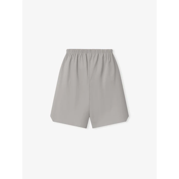 Fear of God Essentials Bonded Nylon Signature Relaxed Short with Slit in Stone | Shorts | Coveti