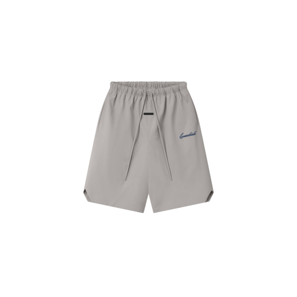 Fear of God Essentials Bonded Nylon Signature Relaxed Short with Slit in Stone | Coveti