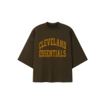 Fear of God Essentials Browns Merch Tee in Wood Heather | Coveti