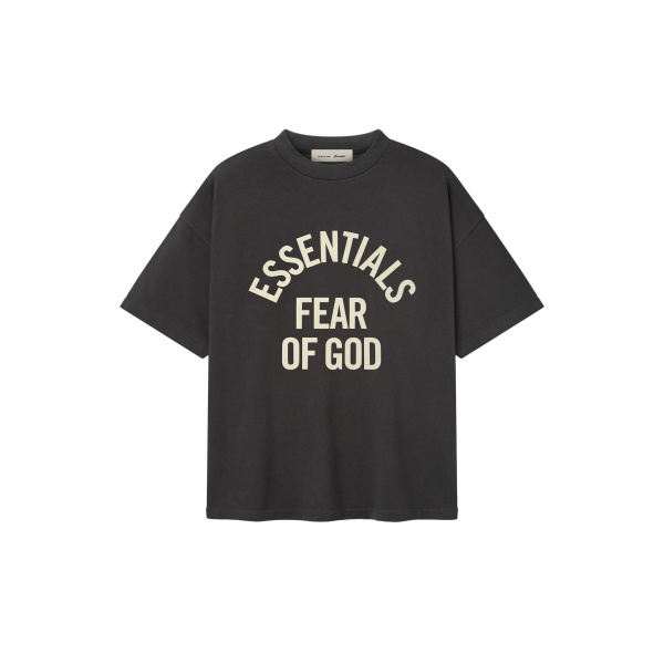 Fear of God Essentials Campus 90s Tee in Faded Black | Coveti