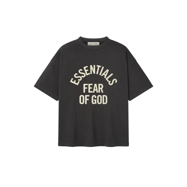 Fear of God Essentials Campus 90s Tee in Faded Black | Coveti