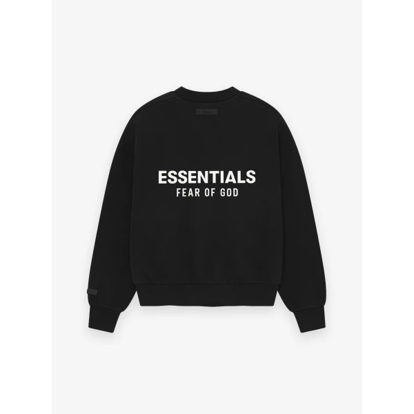 Fear of God Essentials Classic Crewneck Sweatshirt in Vintage Black | Sweatshirts | Coveti