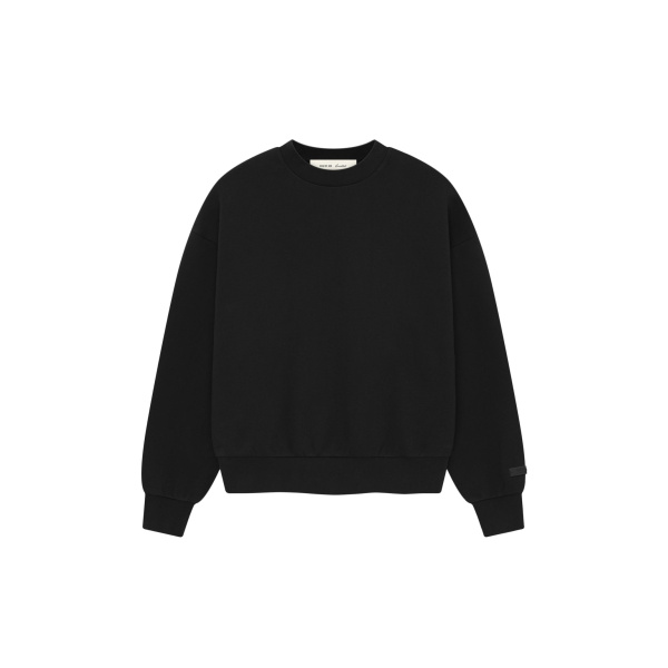 Fear of God Essentials Classic Crewneck Sweatshirt in Vintage Black | Coveti