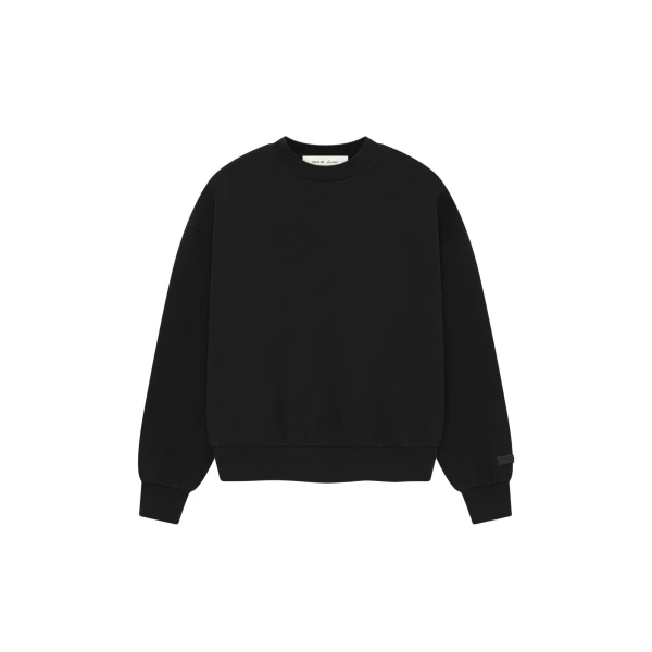 Fear of God Essentials Classic Crewneck Sweatshirt in Vintage Black | Coveti
