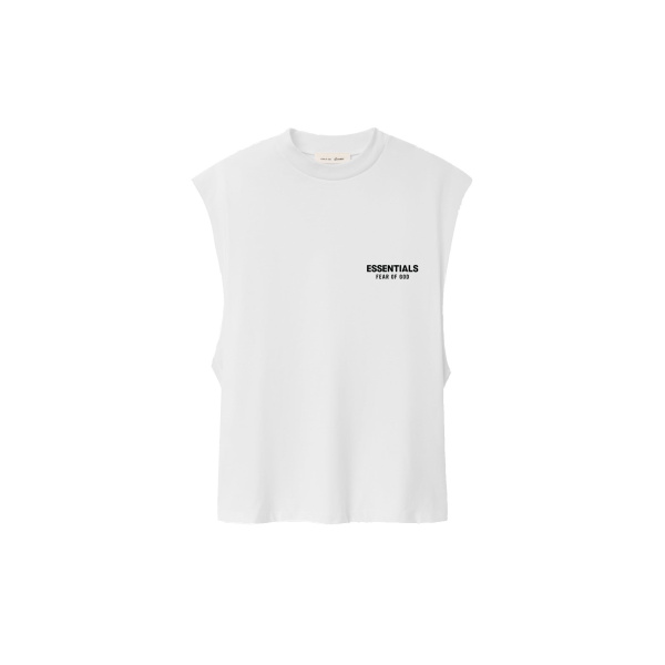 Fear of God Essentials Classic Cut-Off in Bright White | Coveti
