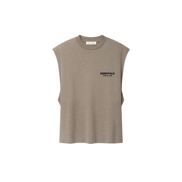 Fear of God Essentials Classic Cut-Off in Homestead Heather | Coveti