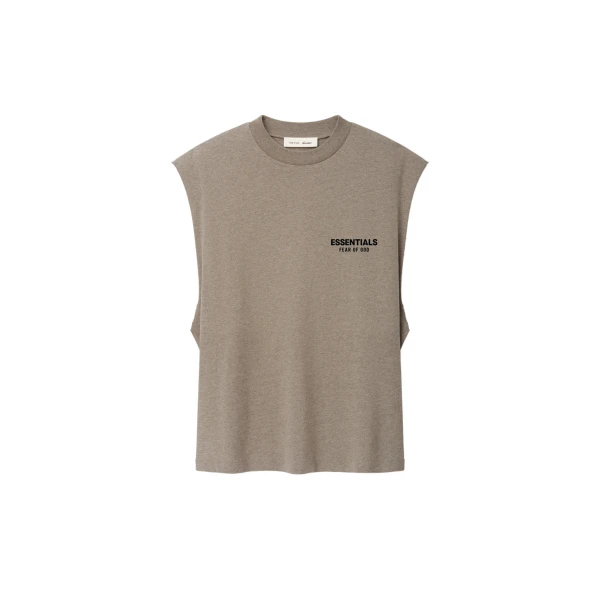 Fear of God Essentials Classic Cut-Off in Homestead Heather | Coveti