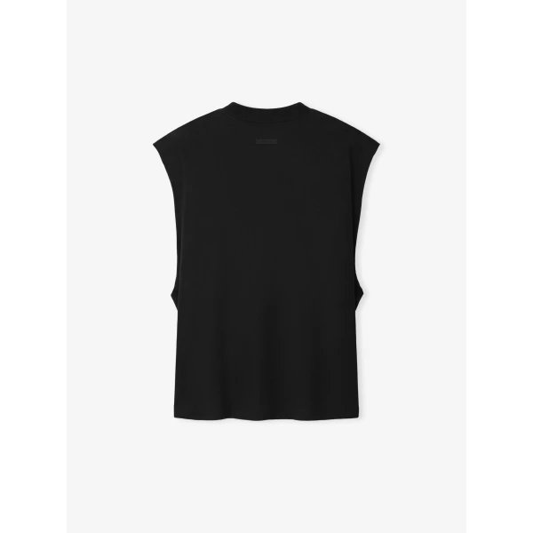 Fear of God Essentials Classic Cut-Off in Vintage Black | T-shirts & vests | Coveti