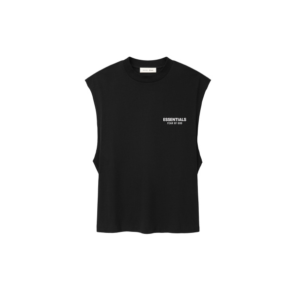 Fear of God Essentials Classic Cut-Off in Vintage Black | Coveti