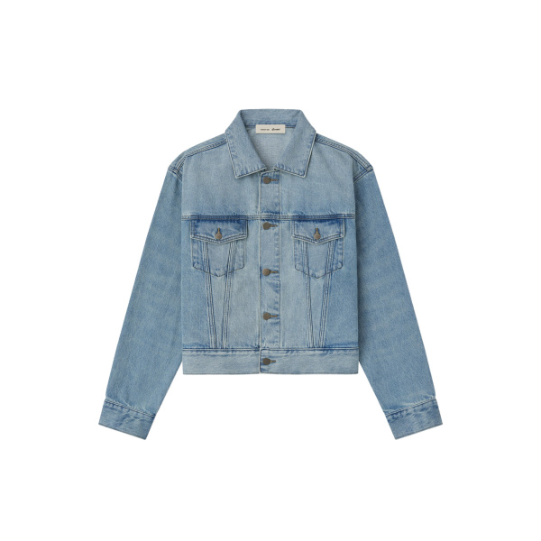 Fear of God Essentials Classic Denim Jacket in Classic Blue | Coveti