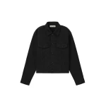 Fear of God Essentials Classic Denim Jacket in Overdyed Black | Coveti