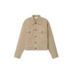 Fear of God Essentials Classic Denim Jacket in Overdyed Dune | Coveti