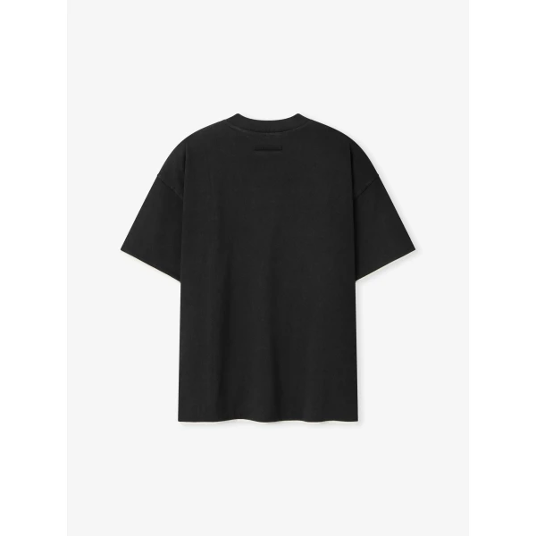Fear of God Essentials Classic Double Layer Tee in Washed Vintage Black | T-shirts & vests | Coveti