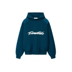 Fear of God Essentials Classic Half Raglan Hoodie in Night Sea Fear of God Essentials Classic Half Raglan Hoodie in Night Sea | Coveti