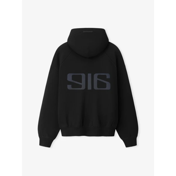 Fear of God Essentials Classic Half Raglan Hoodie in Vintage Black | Sweatshirts | Coveti