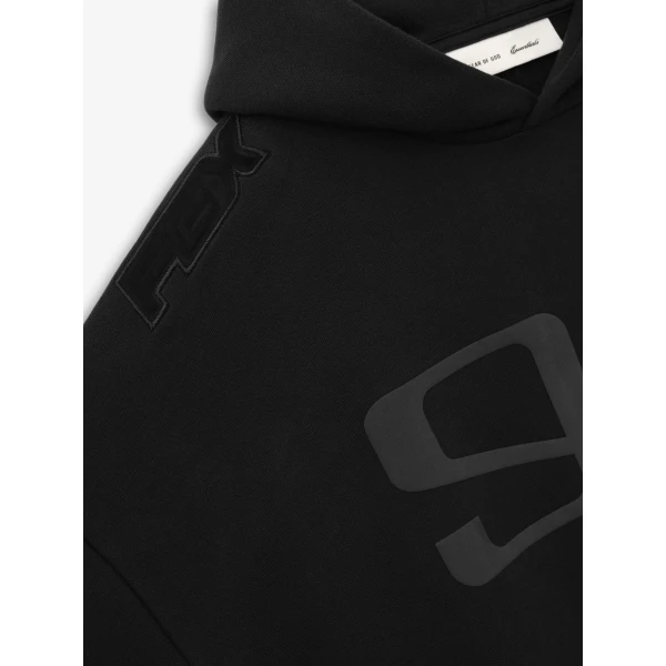 Fear of God Essentials Classic Half Raglan Hoodie in Vintage Black | Sweatshirts | Coveti