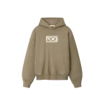 Fear of God Essentials Classic Half Raglan Hoodie in Washed Clay | Coveti