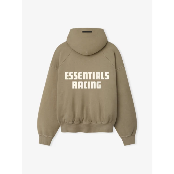 Fear of God Essentials Classic Half Raglan Hoodie in Washed Clay | Sweatshirts | Coveti