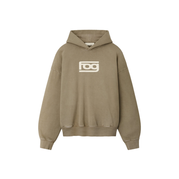 Fear of God Essentials Classic Half Raglan Hoodie in Washed Clay | Coveti
