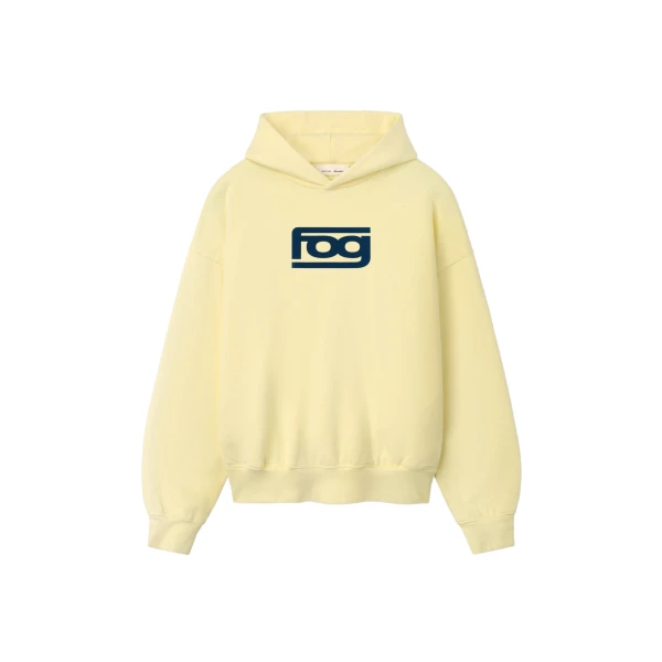 Fear of God Essentials Classic Half Raglan Hoodie in Washed Sulphur | Coveti