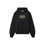 Fear of God Essentials Classic Half Raglan Hoodie in Washed Vintage Black | Coveti