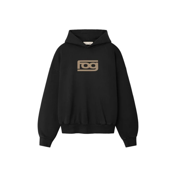 Essentials Classic Half Raglan Hoodie in Washed Vintage Black