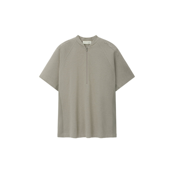 Fear of God Essentials Classic Half Zip Raglan in Pyrite Heather | Coveti