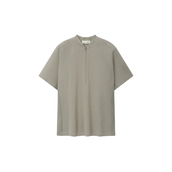 Fear of God Essentials Classic Half Zip Raglan in Pyrite Heather | Coveti