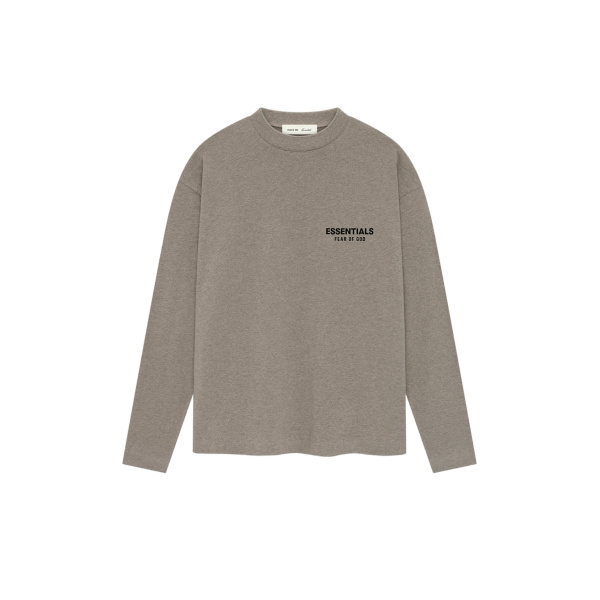 Fear of God Essentials Classic Long Sleeve Tee in Homestead Heather | Coveti
