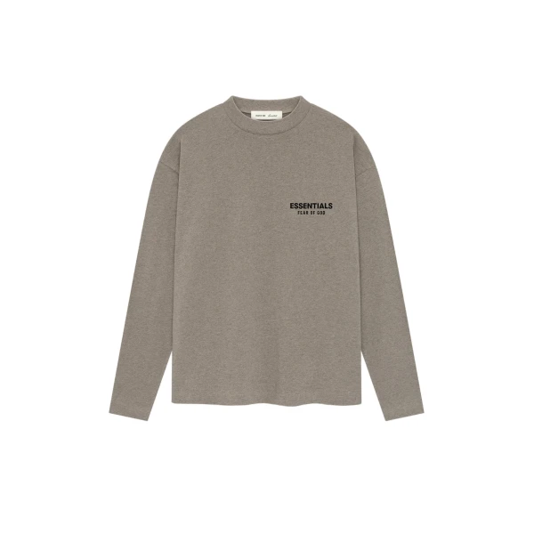 Fear of God Essentials Classic Long Sleeve Tee in Homestead Heather | Coveti